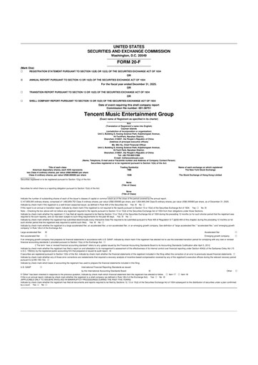 Vorschaubild Tencent Music Entertainment 20-F Jahresbericht 