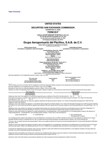 Thumbnail Grupo Aeroportuario del Pacífico
 20-F Annual Report 