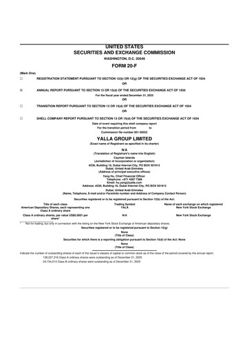 Thumbnail Yalla Group 20-F Annual Report 