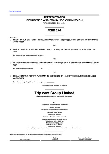 Thumbnail Trip.com 20-F Annual Report 