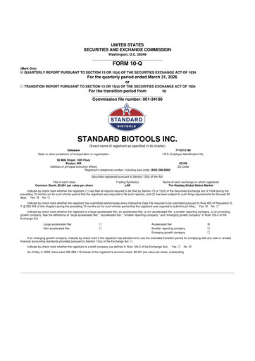 Thumbnail Standard BioTools 10-Q Quarterly Report FY 