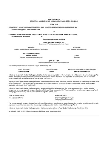 Thumbnail First Mid Bancshares 10-Q Quarterly Report FY2026 