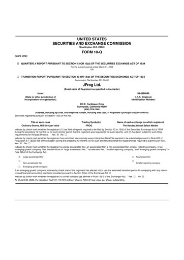 Thumbnail JFrog 10-Q Quarterly Report FY 