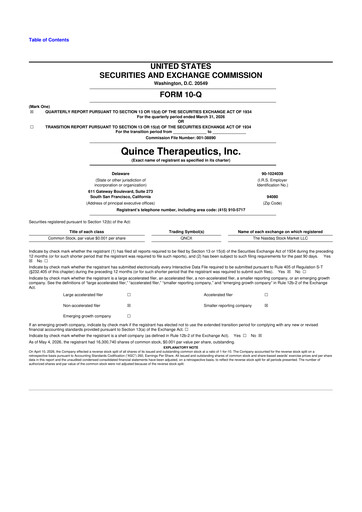 Thumbnail Quince Therapeutics 10-Q Quarterly Report FY 