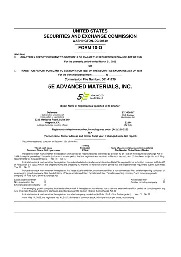 Thumbnail 5E Advanced Materials 10-Q Quarterly Report FY 
