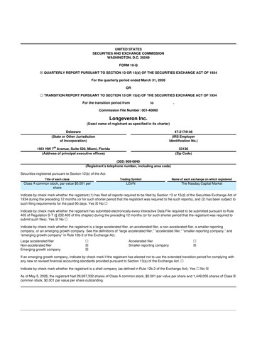 Thumbnail Longeveron 10-Q Quarterly Report FY 