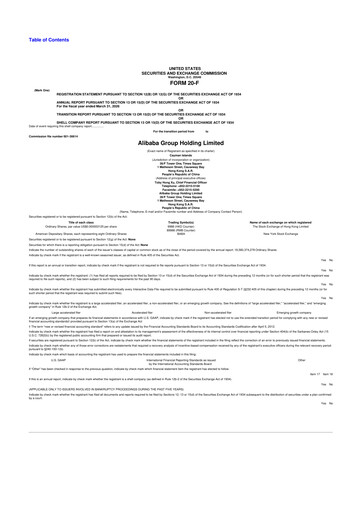 Thumbnail Alibaba 20-F Annual Report 2026