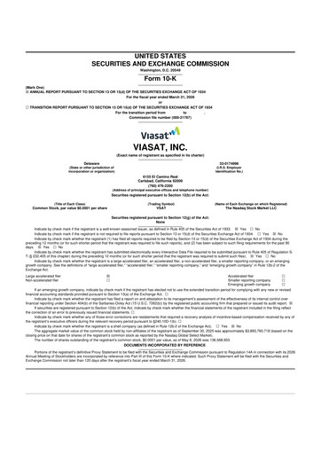 Thumbnail ViaSat 10-K Annual Report 2026