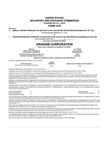 Thumbnail Graham Corporation
 10-K Annual Report 2026