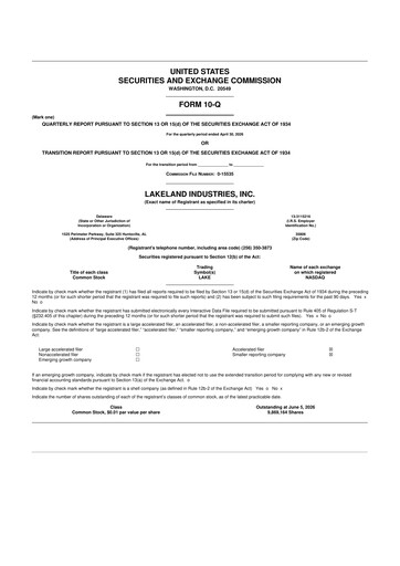Thumbnail Lakeland Industries
 10-Q Quarterly Report FY2027 