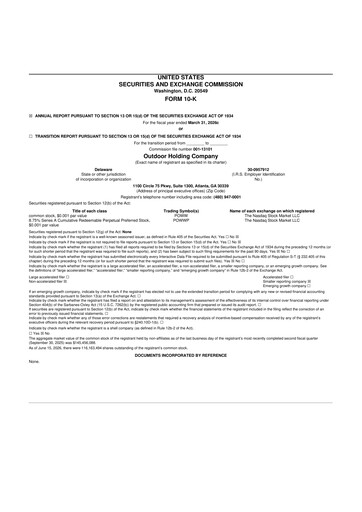 Thumbnail Outdoor Holding Company
 10-K Annual Report 2026