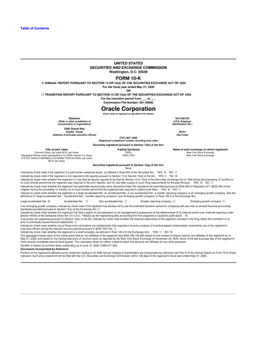 Thumbnail Oracle 10-K Annual Report 2026