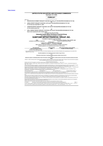 Thumbnail Sumitomo Mitsui Financial Group 20-F Annual Report 2026