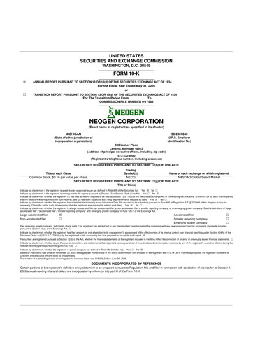 Thumbnail Neogen 10-K Annual Report 2026