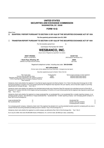 Thumbnail WesBanco 10-Q Quarterly Report FY2026 