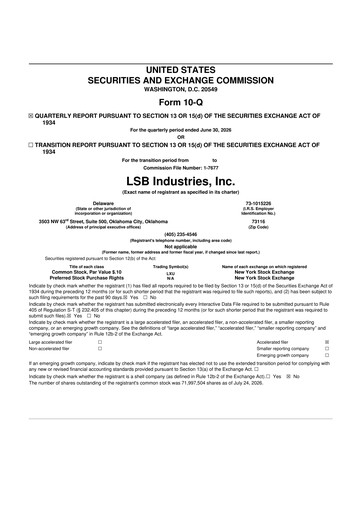 Thumbnail LSB Industries 10-Q Quarterly Report FY2026 