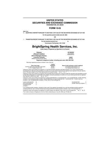 Thumbnail BrightSpring Health Services 10-Q Quarterly Report FY2026 
