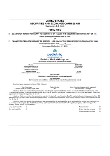 Vorschaubild Pediatrix Medical Group 10-Q Quartalsbericht 2026 
