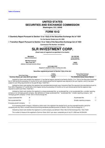 Thumbnail SLR Investment 10-Q Quarterly Report FY2026 