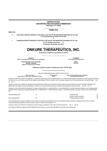 Thumbnail OnKure Therapeutics 10-Q Quarterly Report FY2026 