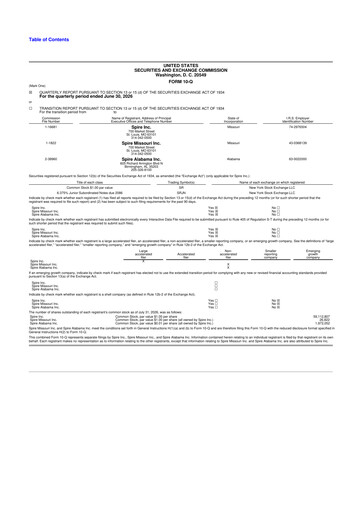 Thumbnail Spire Inc. 10-Q Quarterly Report FY 