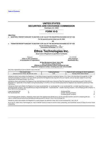 Thumbnail Ethos Technologies 10-Q Quarterly Report FY2026 