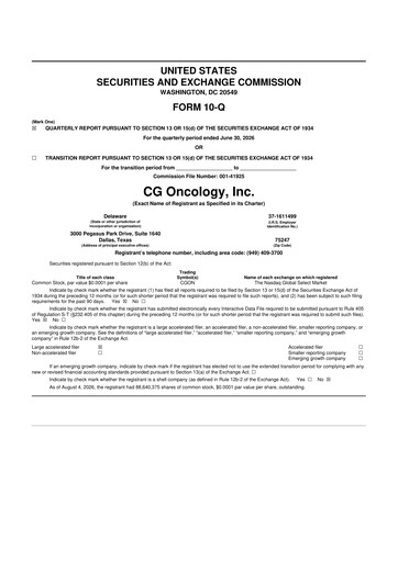 Thumbnail CG Oncology 10-Q Quarterly Report FY2026 