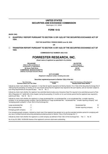 Thumbnail Forrester Research
 10-Q Quarterly Report FY2026 