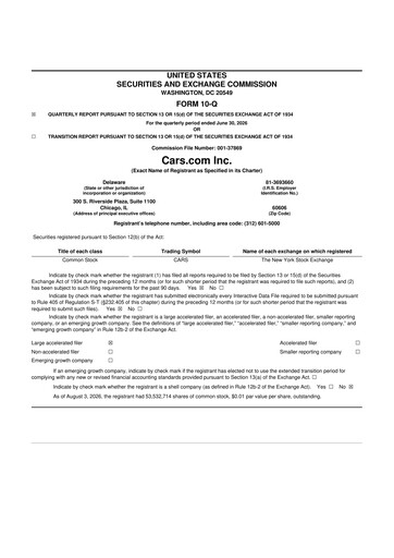 Thumbnail Cars.com 10-Q Quarterly Report FY2026 