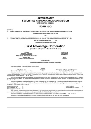 Thumbnail First Advantage 10-Q Quarterly Report FY2026 