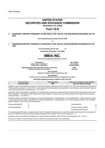 Thumbnail MBIA 10-Q Quarterly Report FY2026 
