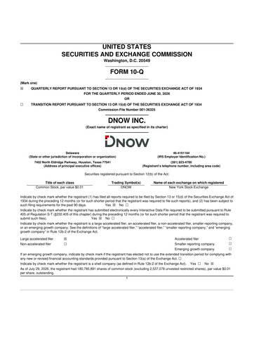 Thumbnail DNOW Inc. 10-Q Quarterly Report FY2026 
