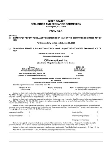 Thumbnail ICF International 10-Q Quarterly Report FY2026 