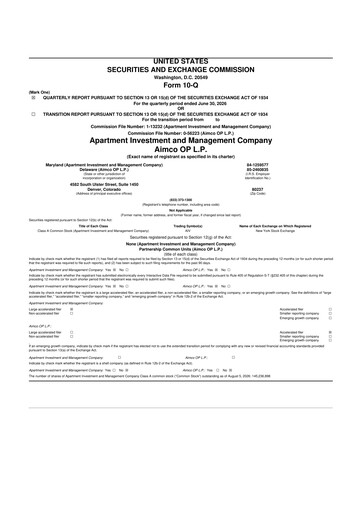 Thumbnail Aimco 10-Q Quarterly Report FY 