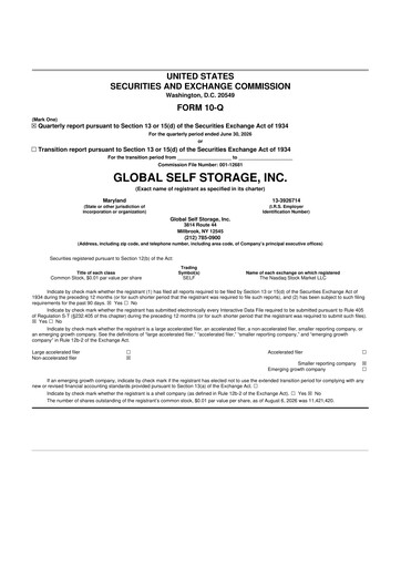Thumbnail Global Self Storage 10-Q Quarterly Report FY2026 