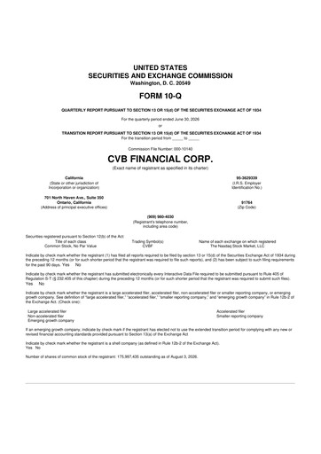 Thumbnail CVB Financial 10-Q Quarterly Report FY2026 