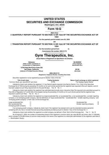 Thumbnail Gyre Therapeutics 10-Q Quarterly Report FY2026 