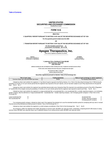 Thumbnail Apogee Therapeutics 10-Q Quarterly Report FY2026 