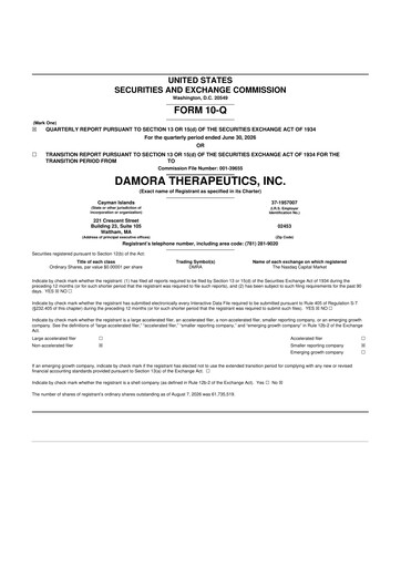 Thumbnail Damora Therapeutics 10-Q Quarterly Report FY2026 