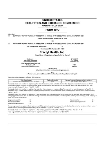 Vorschaubild Fractyl Health 10-Q Quartalsbericht 2026 