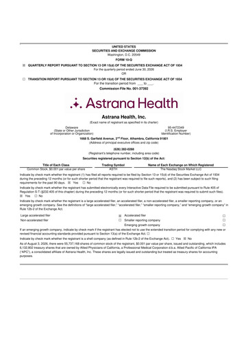 Thumbnail Astrana Health 10-Q Quarterly Report FY2026 