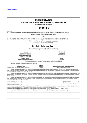 Thumbnail Ambiq Micro 10-Q Quarterly Report FY2026 