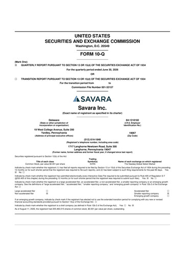 Thumbnail Savara 10-Q Quarterly Report FY2026 