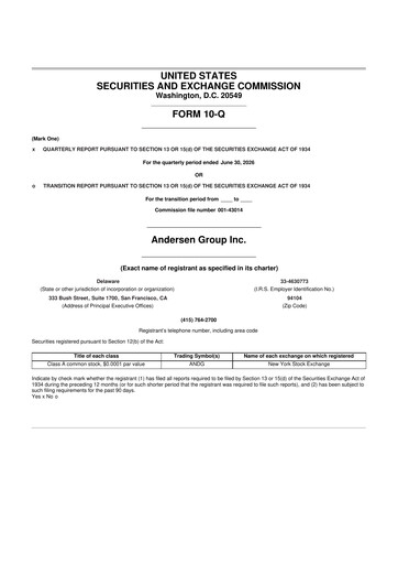 Thumbnail Andersen Group 10-Q Quarterly Report FY2026 