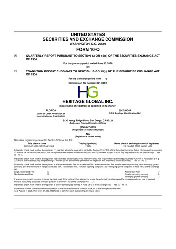 Thumbnail Heritage Global 10-Q Quarterly Report FY2026 