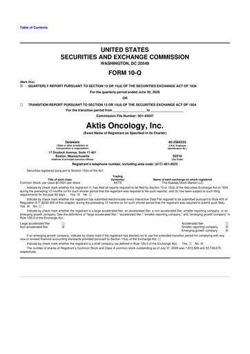 Thumbnail Aktis Oncology 10-Q Quarterly Report FY2026 