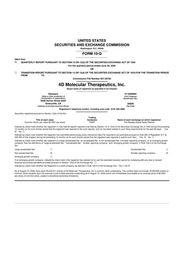 Thumbnail 4D Molecular Therapeutics 10-Q Quarterly Report FY2026 