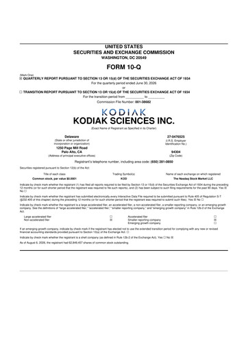 Thumbnail Kodiak Sciences
 10-Q Quarterly Report FY2026 