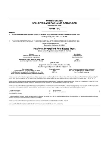 Thumbnail NexPoint Diversified Real Estate Trust 10-Q Quarterly Report FY2026 