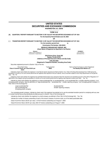 Thumbnail Beasley Broadcast Group
 10-Q Quarterly Report FY2026 